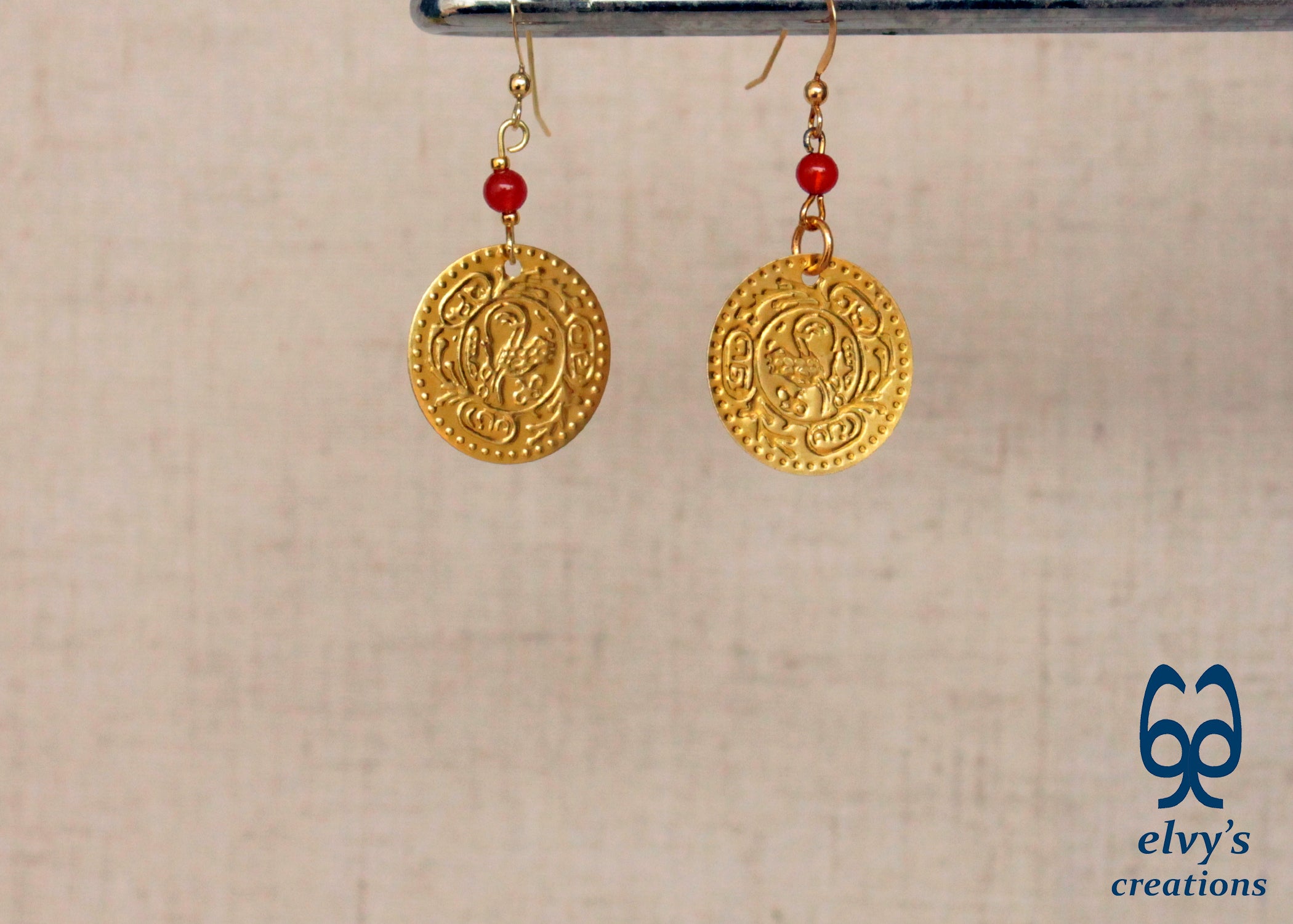 Buy Rubans Voguish Set Of 3 18k Gold Plated Circular Drop Earrings -  Earrings for Women 22002144 | Myntra