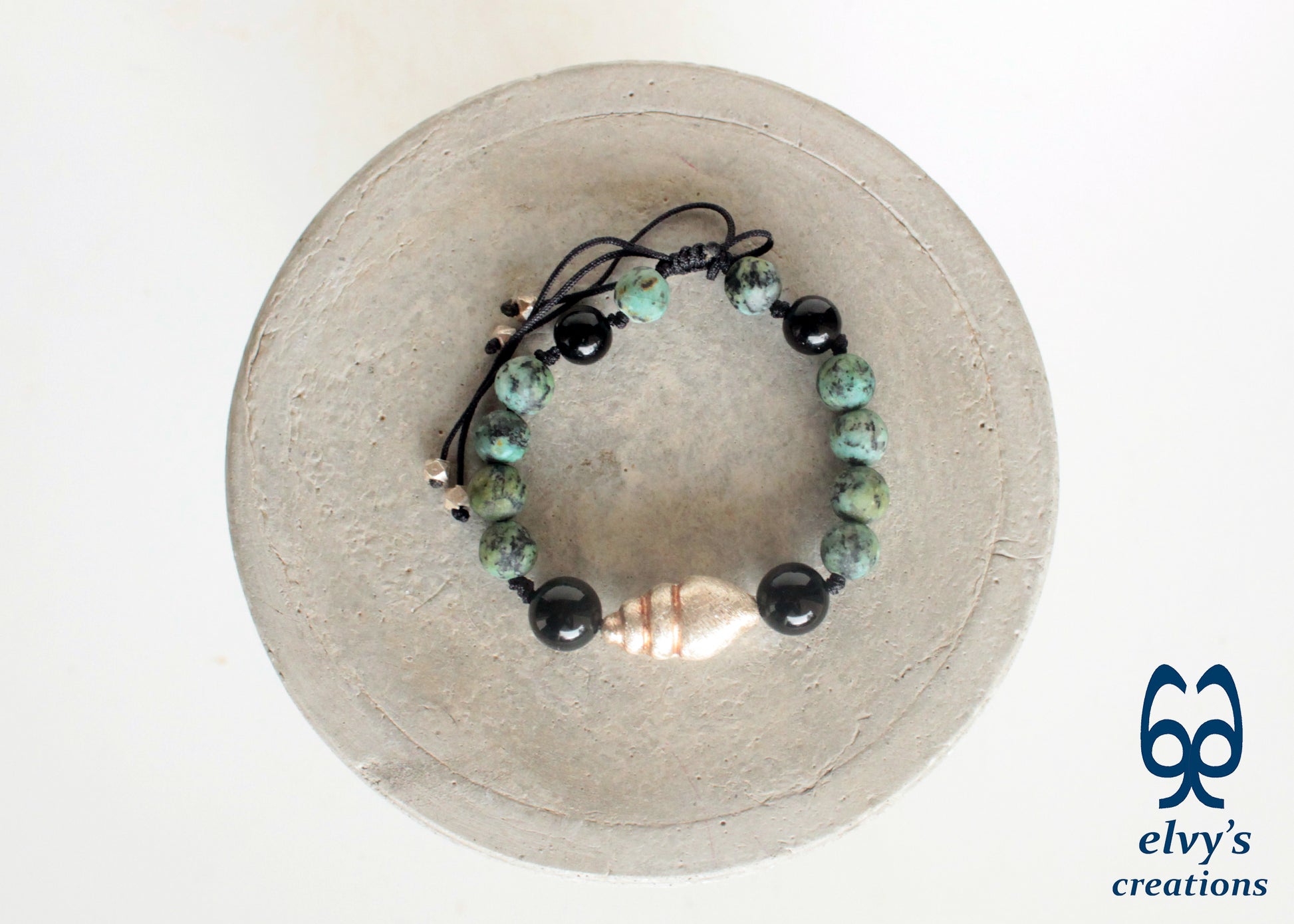 Black Macrame Bracelet with Turquoise with Onyx macrame Sambala beaded bracelet