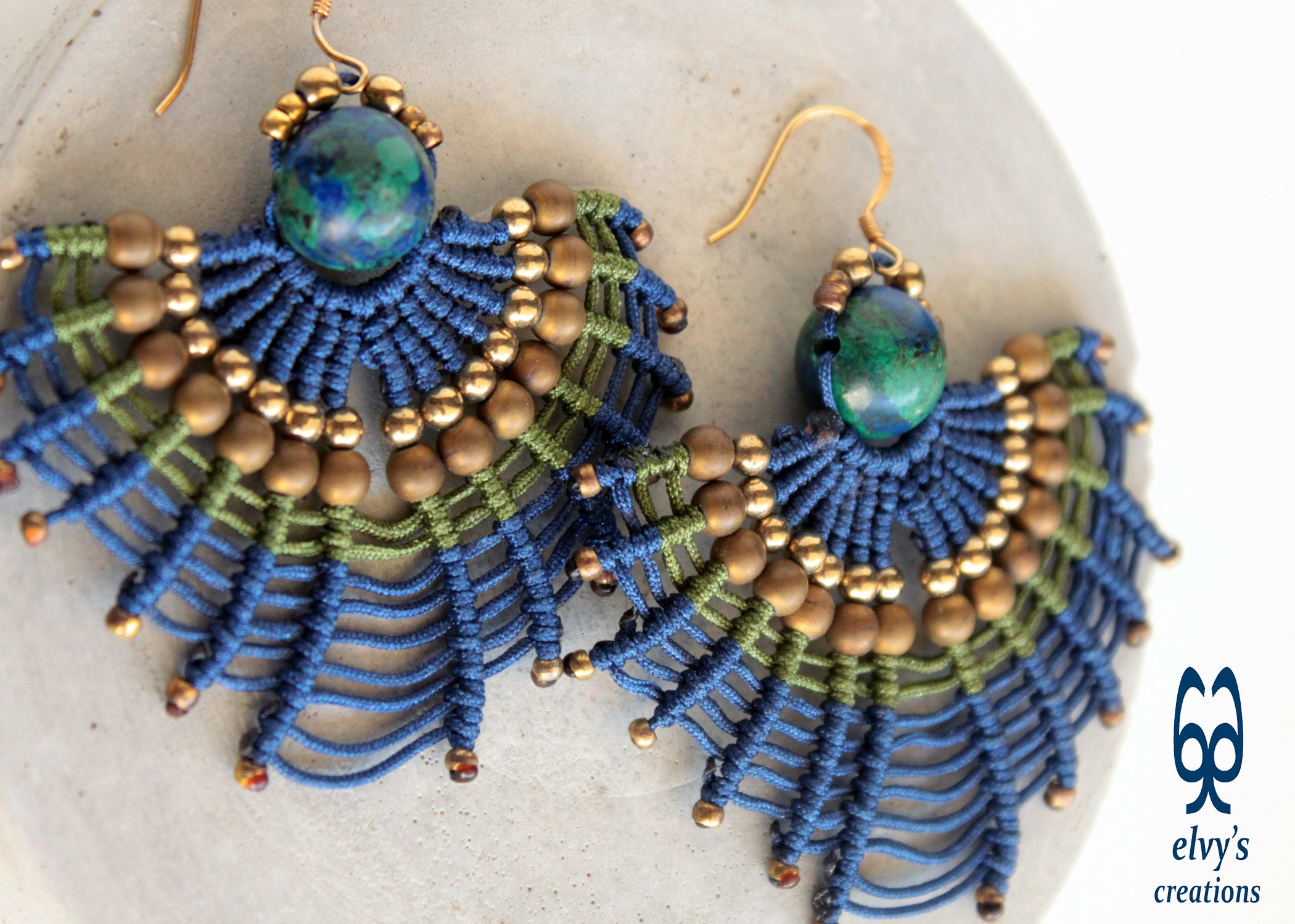 Small Beaded earrings pattern Seed Bead jewelry design