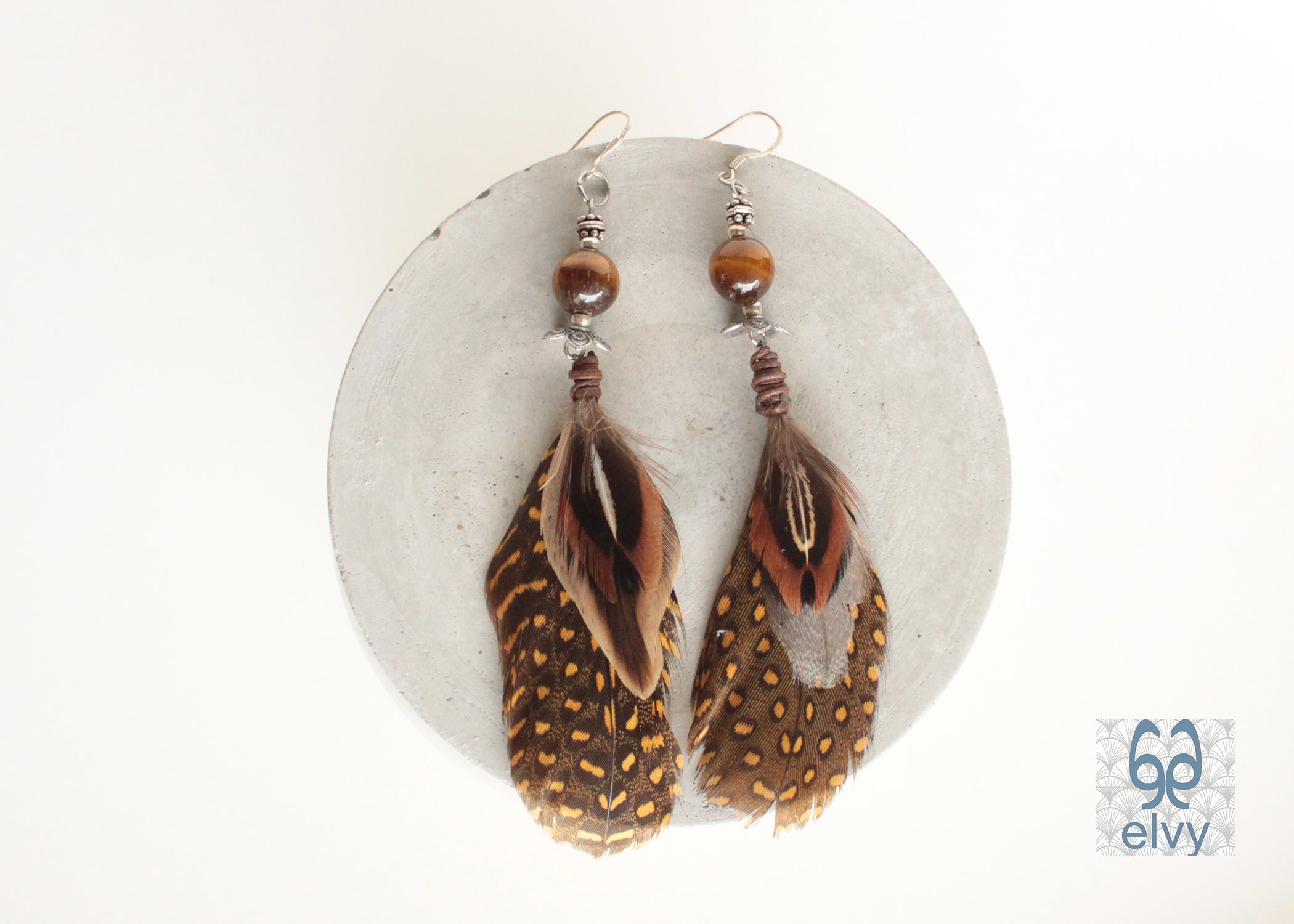 Aqua Silver Tribal Earrings – TJORI